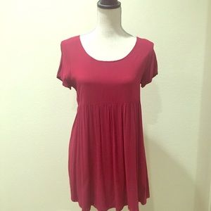 American Apparel Cranberry Babydoll Dress